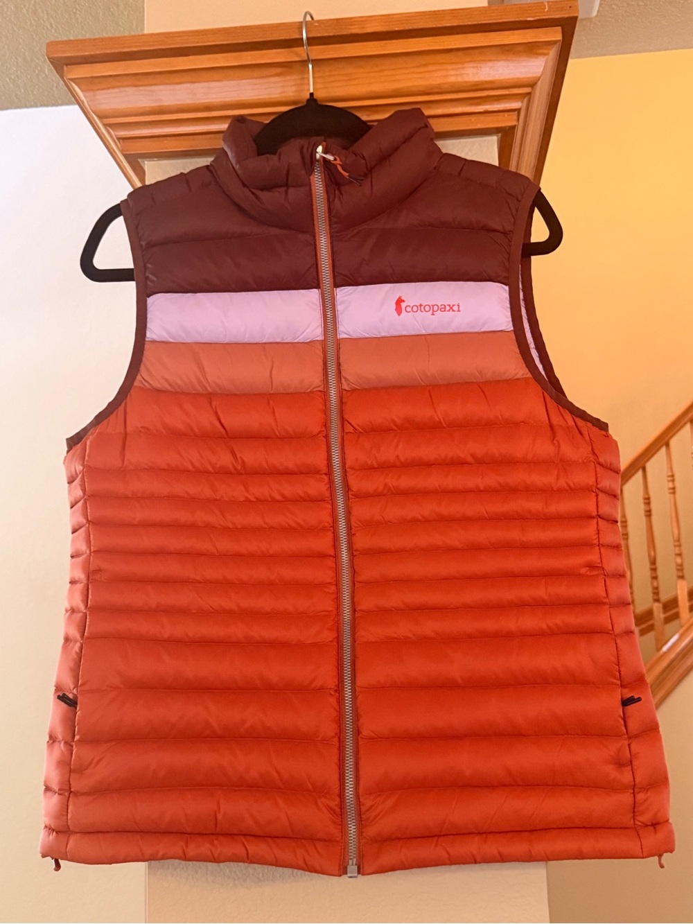 cotopaxi Orange, Plum & Lavender Colorblock Quilted Vest